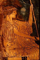 Гера на троне (рисунок на вазе)